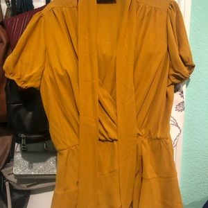 New York and company yellow blouse